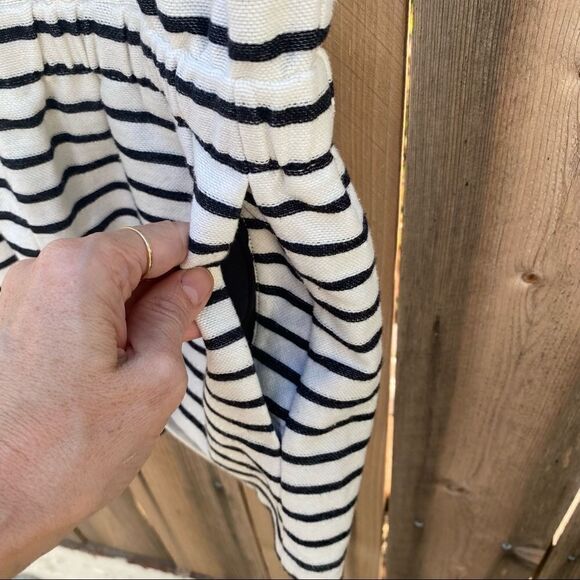 Madewell Tie-Shoulder Romper in Stripe size XS - Picture 6 of 8